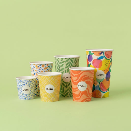 Single Wall cups - Bio degradable & compostable Range